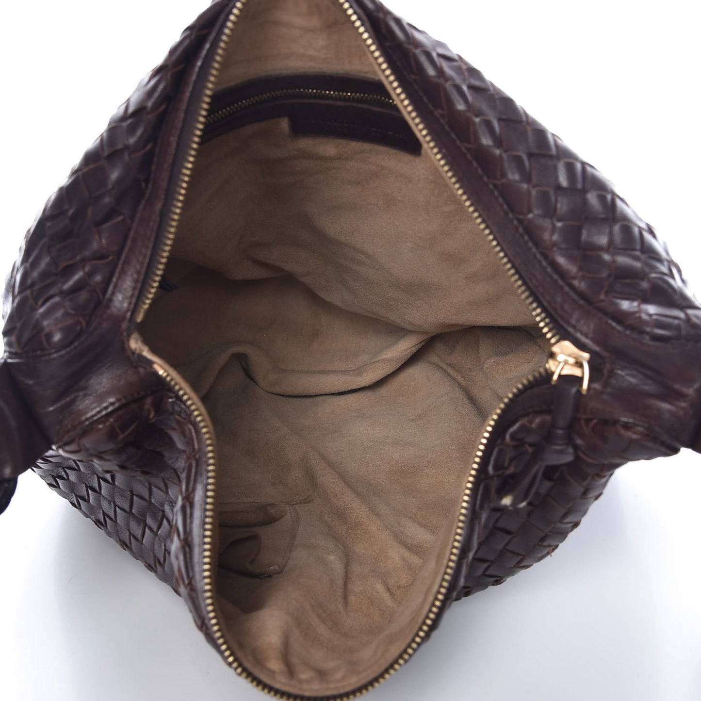 Nappa Intrecciato Hobo Ebano