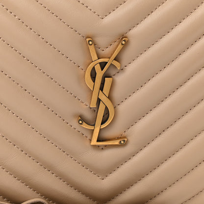 Saint Laurent Calfskin Matelasse Monogram Lou Camera Bag Dark Beige 8 of 10