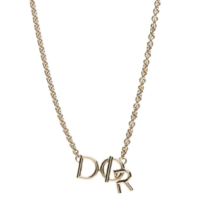 Christian Dior Metal Logo Necklace Gold 1 of 4