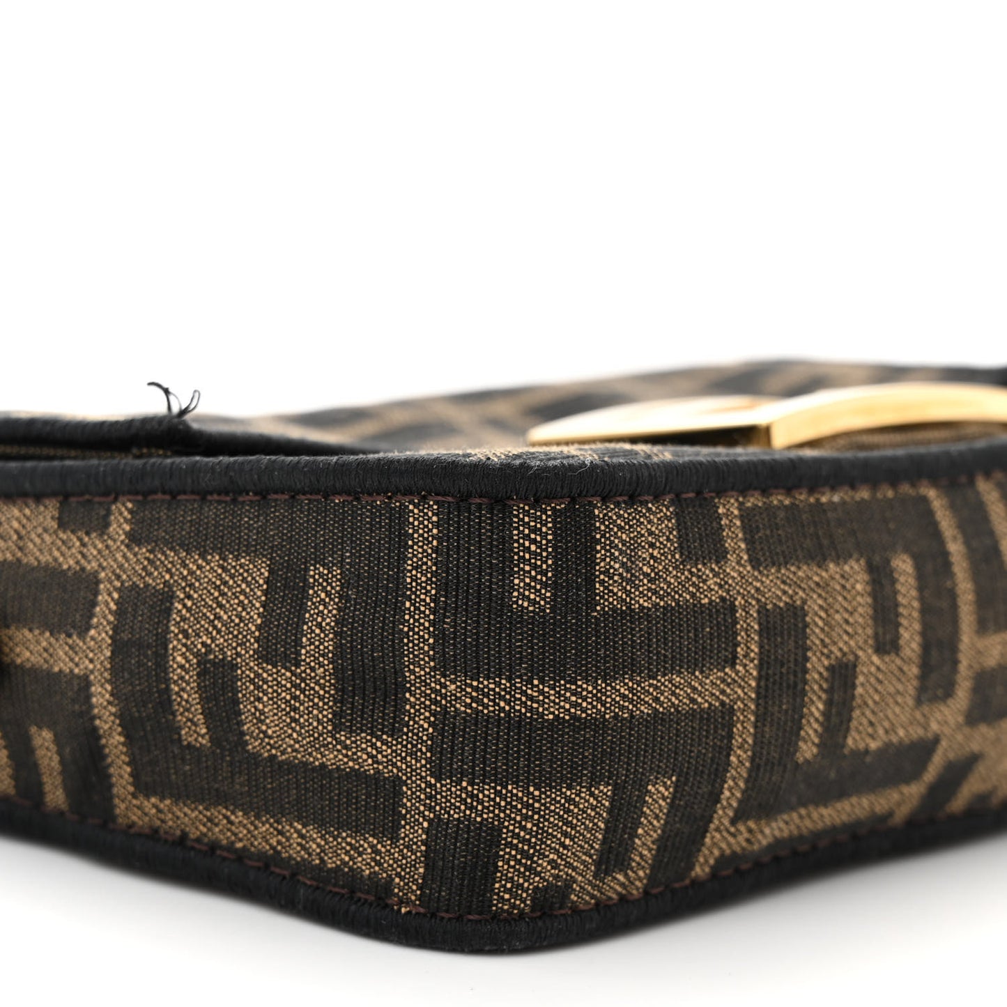 Fabric Jacquard FF 1974 Mini Baguette Tobacco Moro Black