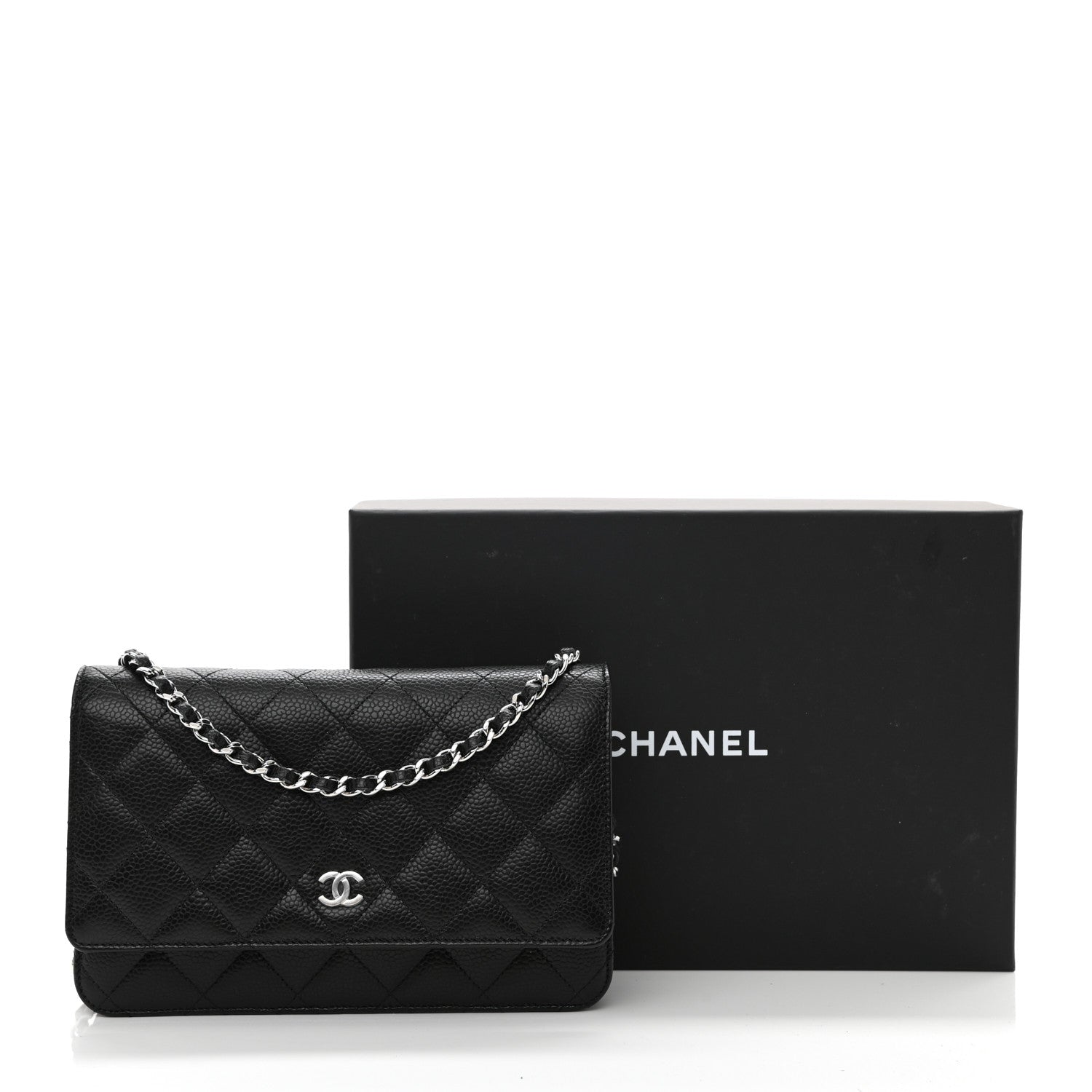 Chanel Caviar Quilted Wallet On Chain WOC Black 10 of 10