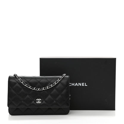 Chanel Caviar Quilted Wallet On Chain WOC Black 10 of 10
