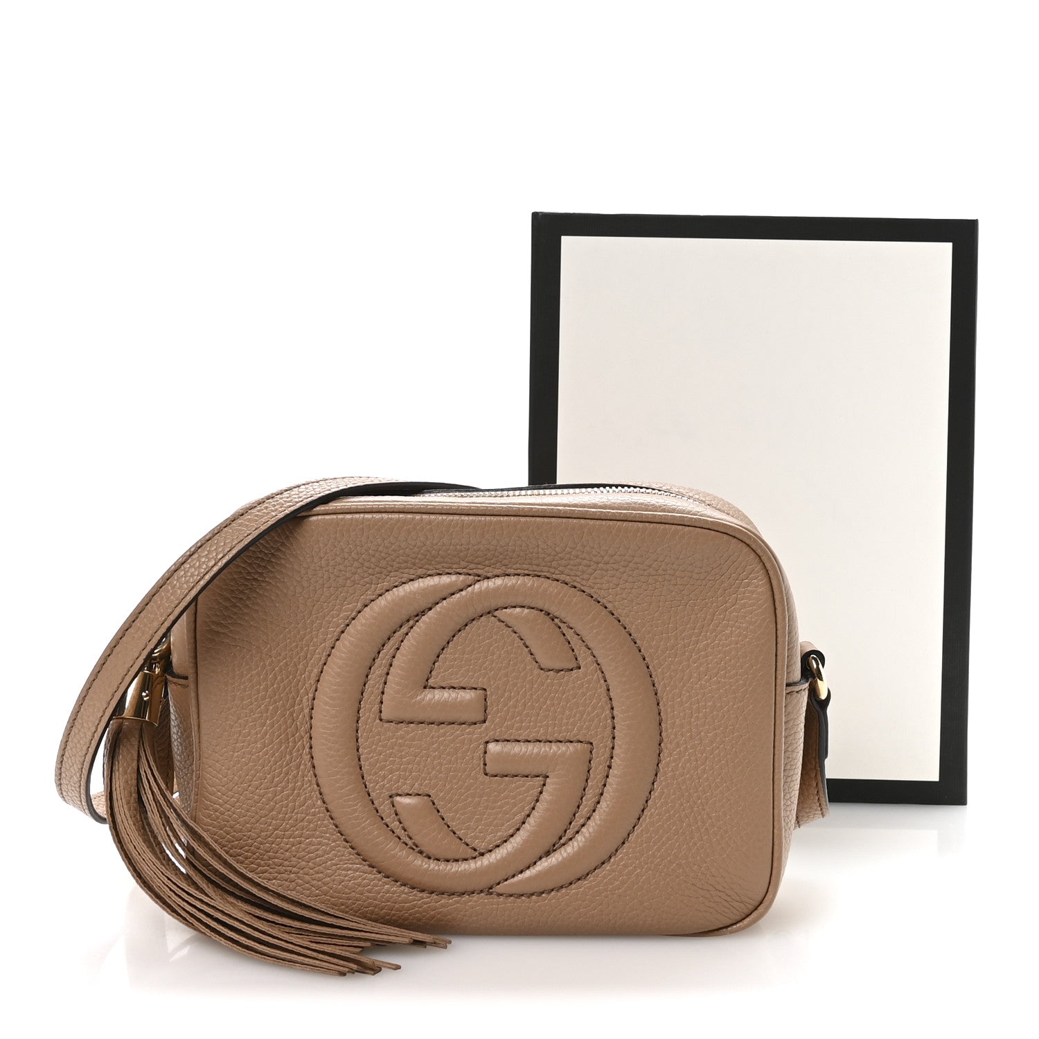 Gucci Pebbled Calfskin Small Soho Disco Bag Rose Beige 11 of 11