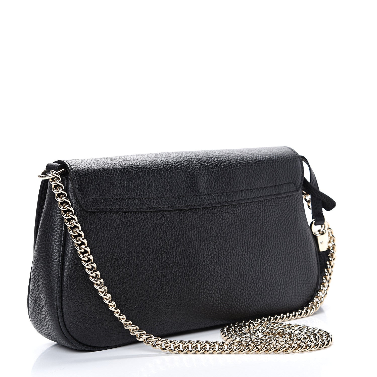 Gucci Pebbled Calfskin Medium Soho Flap Crossbody Black 2 of 9