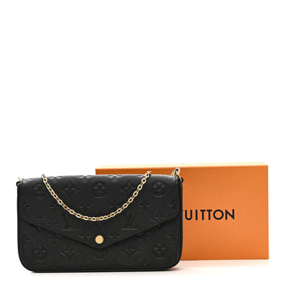Louis Vuitton Empreinte Pochette Felicie Chain Wallet Black 12 of 14