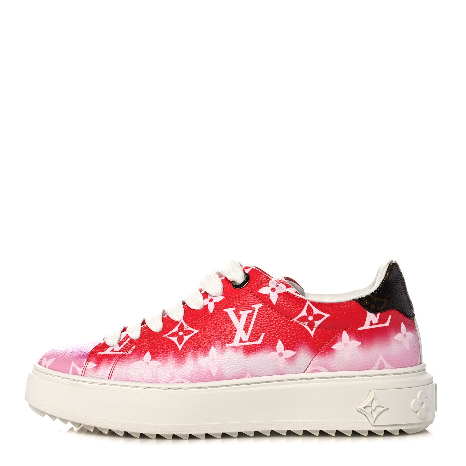 Louis Vuitton Monogram Escale Time Out Sneakers 36 Red 1 of 9