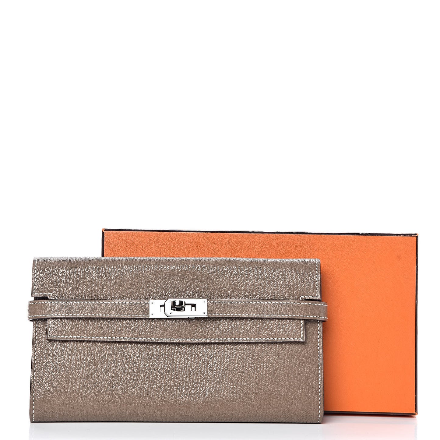 Chevre Mysore Kelly Longue Wallet Etoupe