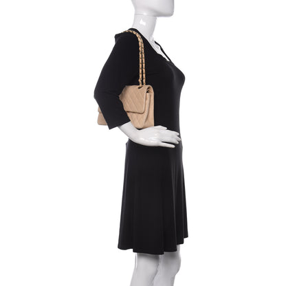 Chanel Lambskin Quilted Medium Double Flap Beige 2 of 9