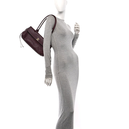 Chanel Grained Calfskin Stitched Urban Essentials Small Shopping Bag Burgundy 2 of 11