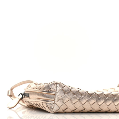 Bottega Veneta Metallic Grosgrain Intrecciato Nodini Crossbody Messenger Copper 8 of 10