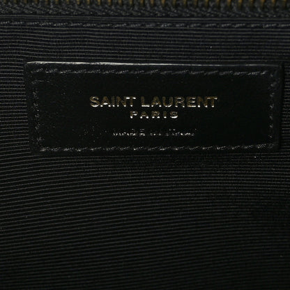 Saint Laurent Grain De Poudre Textured Mixed Matelasse Large Triquilt Monogram Satchel Black 5 of 8