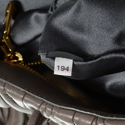 Miu Miu Matelasse Leather Tote Argilla 8 of 9