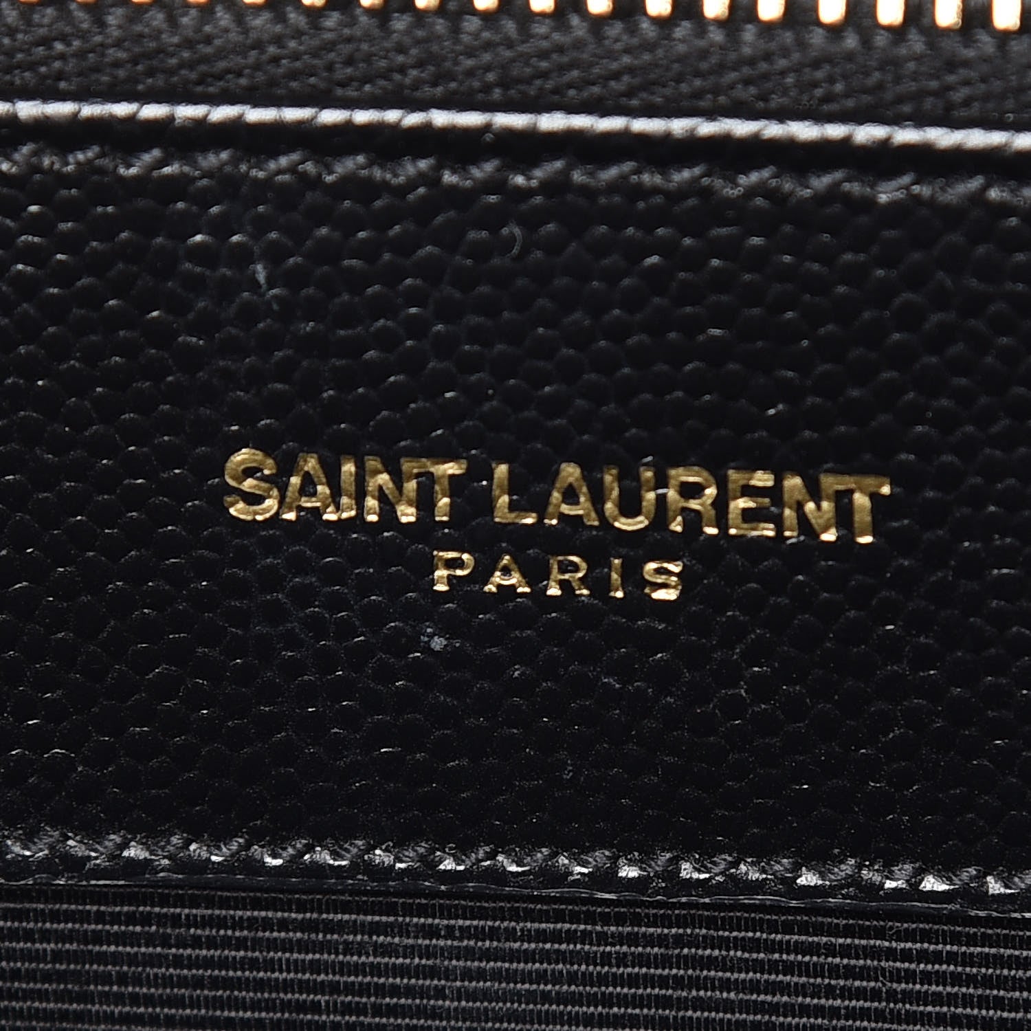 Saint Laurent Grain De Poudre Matelasse Chevron Monogram Shopping Bag Black 8 of 13