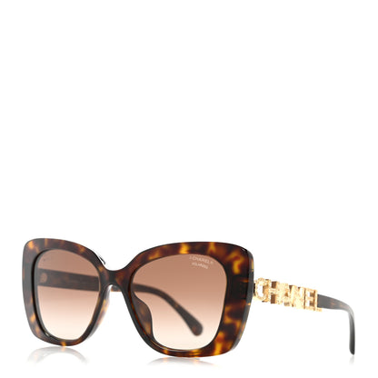 Chanel Acetate Strass Square Sunglasses 5422-B Tortoise 1 of 8