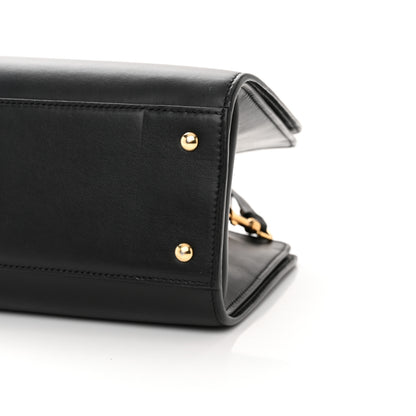 Salvatore Ferragamo Calfskin Thea Top Handle Bag Black 10 of 11