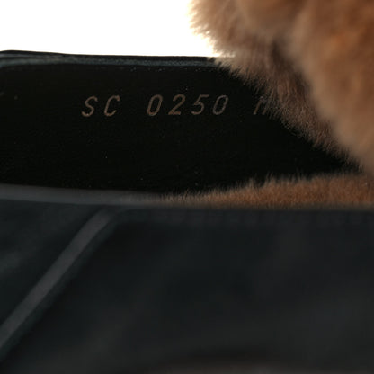 Louis Vuitton Calfskin Mink Upper Case Flat Loafer 38 Black 7 of 10