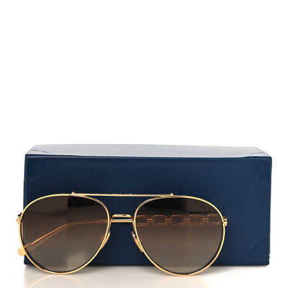 Louis Vuitton Metal My LV Chain Pilot Sunglasses Z1539W Gold 7 of 7