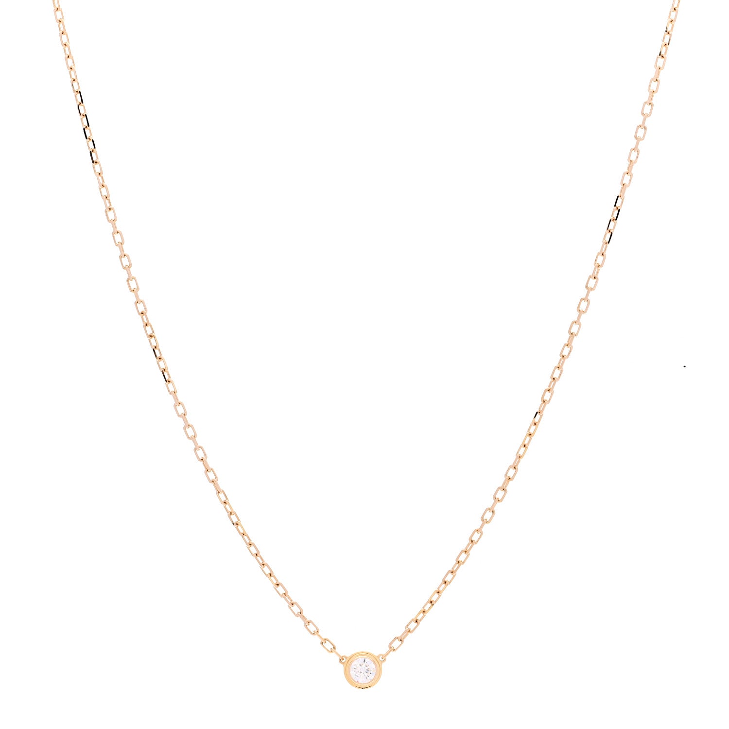 Cartier 18K Yellow Gold Diamond SM D'Amour Pendant Necklace 1 of 6