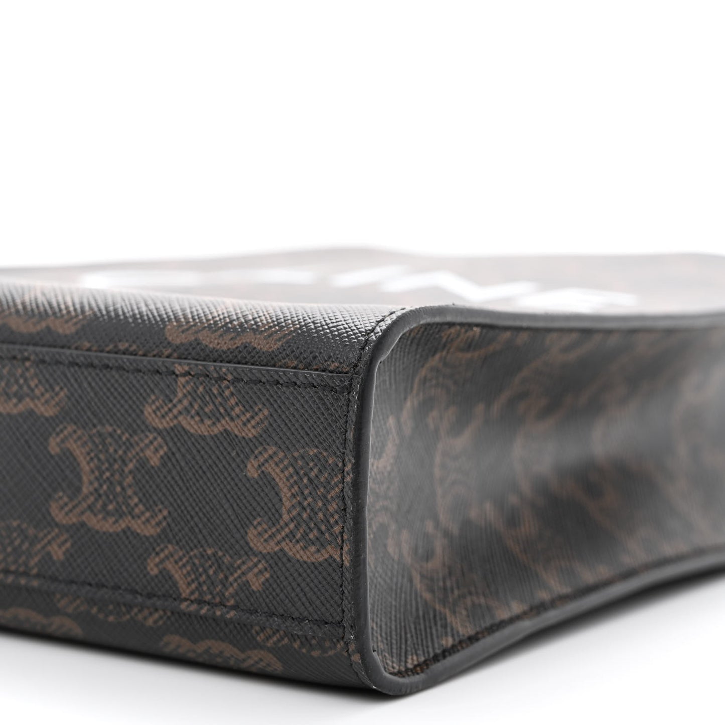 Triomphe Canvas Calfskin Mini Vertical Cabas Tan
