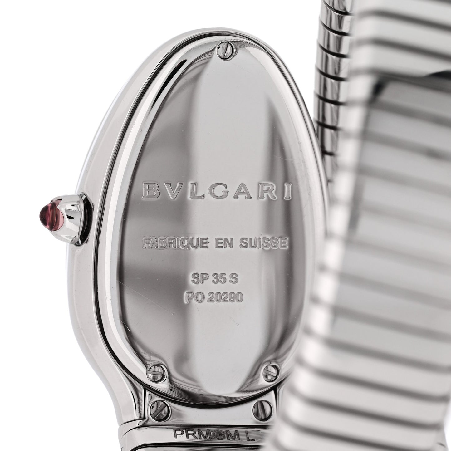 Stainless Steel 35mm Serpenti Tubogas Quartz Watch