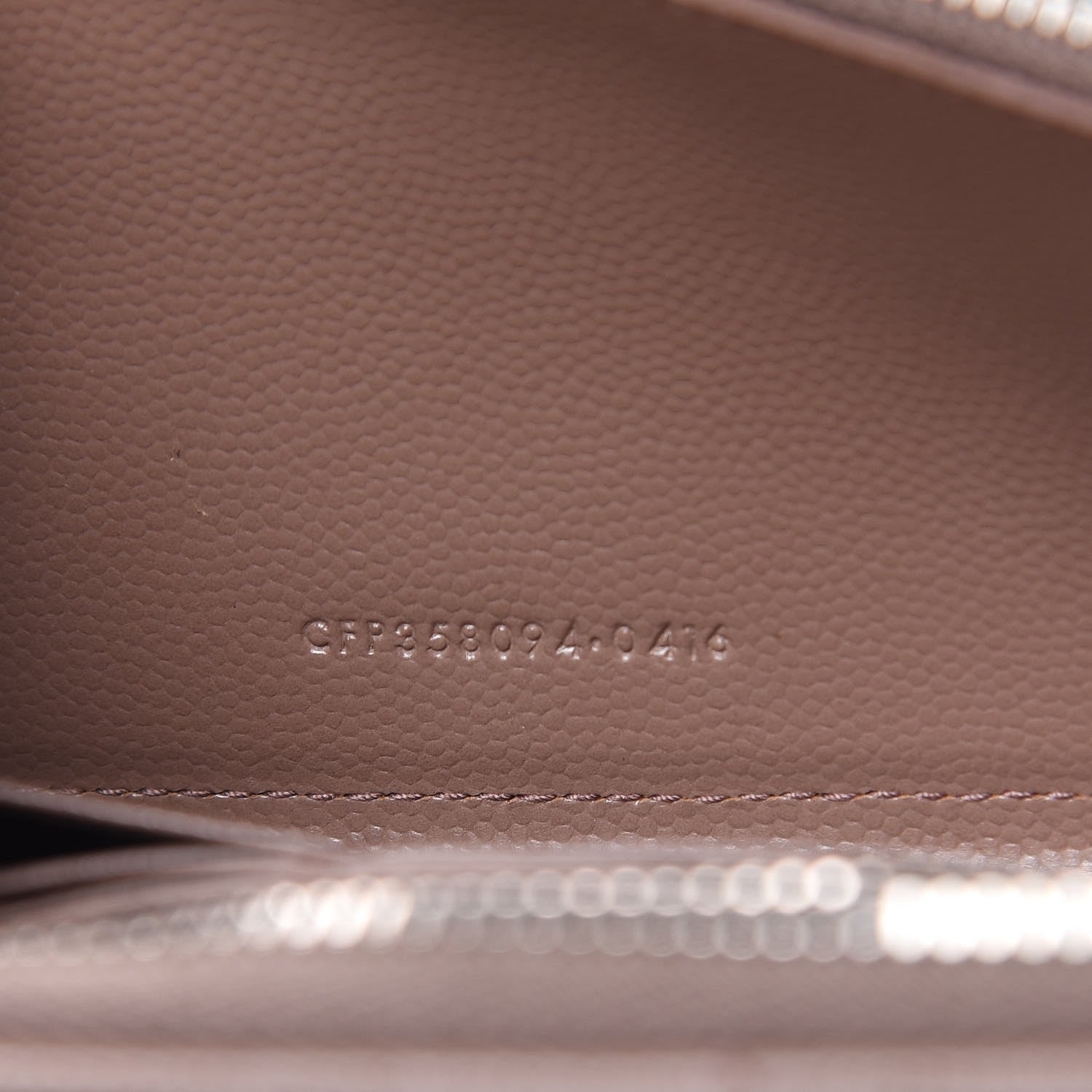 Saint Laurent Grain De Poudre Matelasse Chevron Monogram Zip Around Wallet Fard 7 of 8