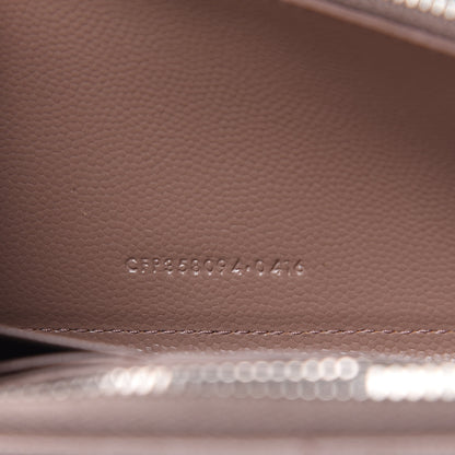 Saint Laurent Grain De Poudre Matelasse Chevron Monogram Zip Around Wallet Fard 7 of 8