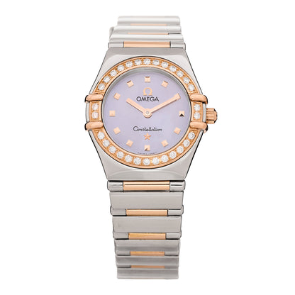Omega Stainless Steel 18K Red Gold Diamond Bezel Mother of Pearl 22mm Constellation My Choice Quartz Watch 1368.74.00 1 of 5