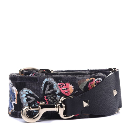 Valentino Garavani Canvas Camubutterfly Rockstud Guitar Strap Multicolor 1 of 7