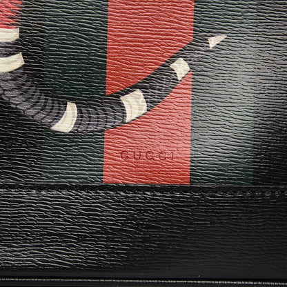 Gucci Calfskin Kingsnake Dome Backpack Black 9 of 9