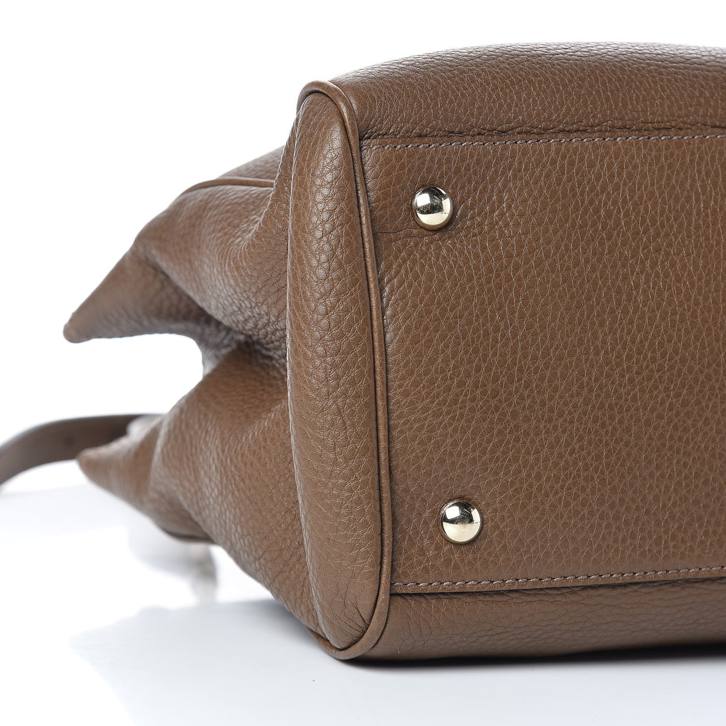 Pebbled Calfskin Medium Bamboo Shopper Tote Acero