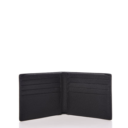 Gucci Calfskin Boar Effect GG Marmont Bi-Fold Wallet Black 5 of 9