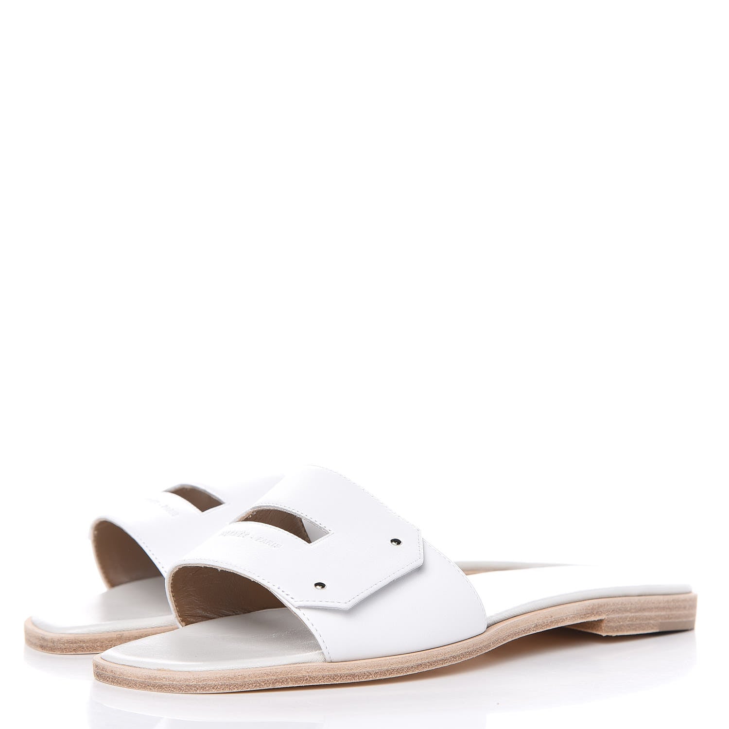 Hermes Calfskin View Sandals 36 White 3 of 9