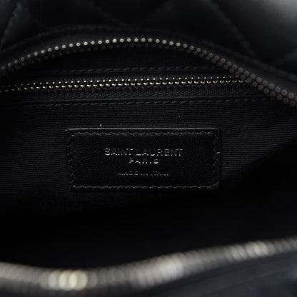 Saint Laurent Calfskin Y Quilted Monogram Small Loulou Bowling Bag Black 8 of 10