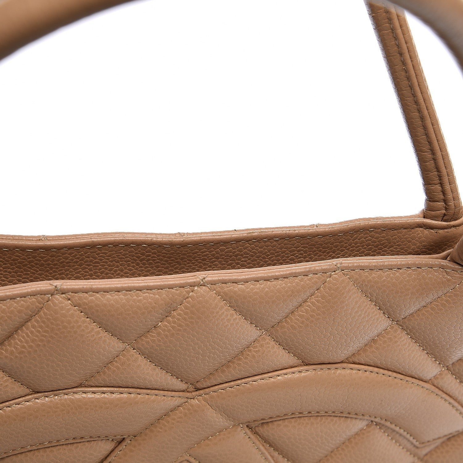 Chanel Caviar Quilted Medallion Tote Beige 17 of 21