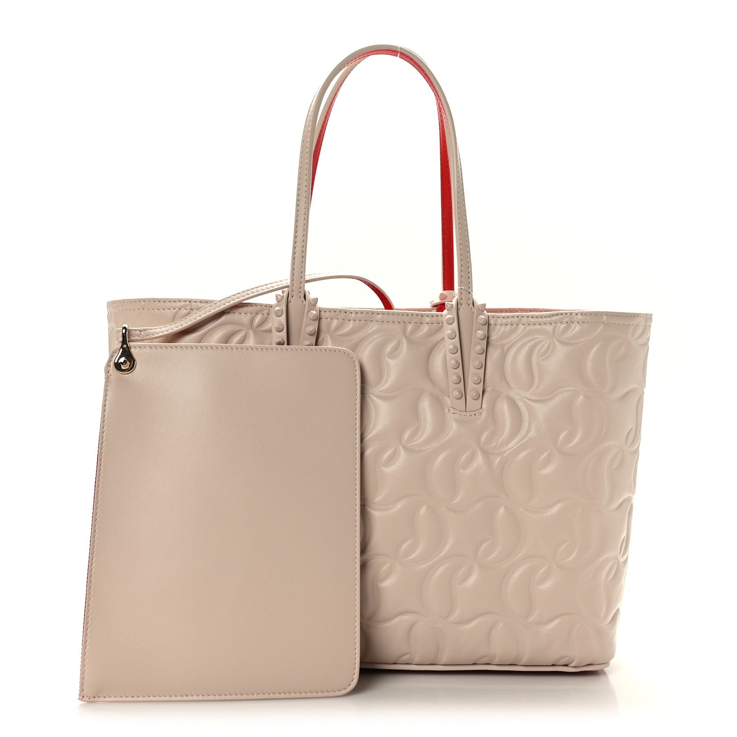 Christian Louboutin Nappa Embossed East West Cabata Tote Leche 3 of 10