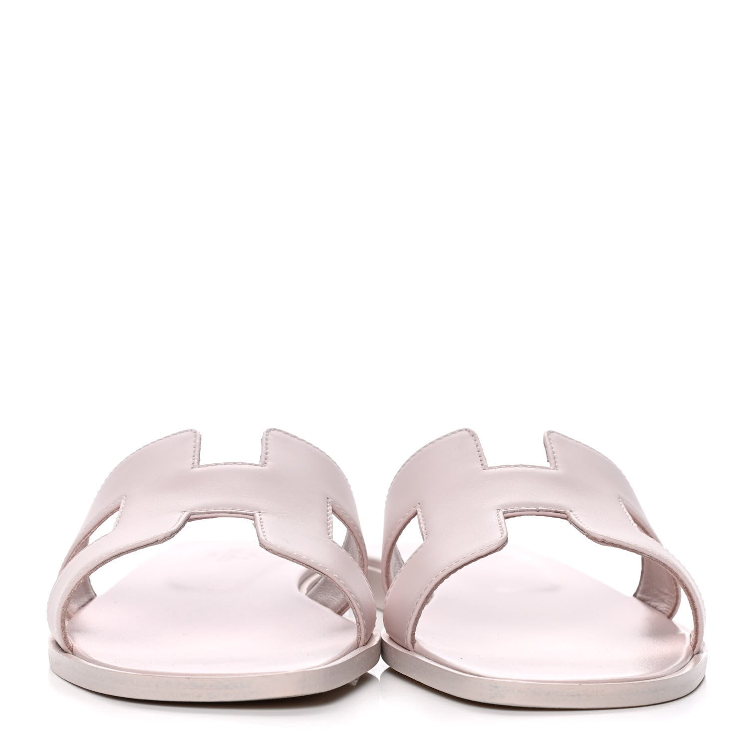Hermes Calfskin Oran Sandals 38.5 Rose Pétale 2 of 9