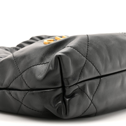 Chanel Shiny Calfskin Quilted Mini Chanel 22 Black 9 of 10