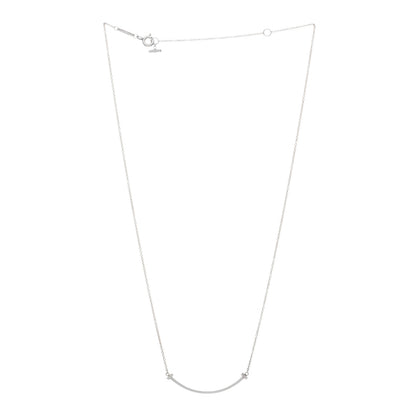 Tiffany Sterling Silver Small T Smile Pendant Necklace 2 of 4