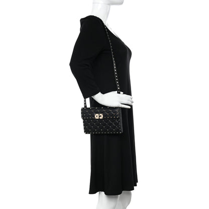 Valentino Garavani Lambskin Rockstud Spike Crossbody Bag Black 2 of 11
