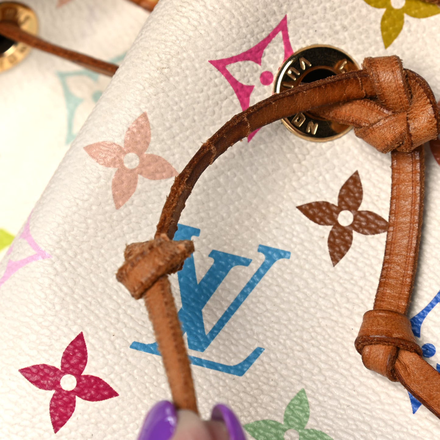 Monogram Multicolor Petit Noe White