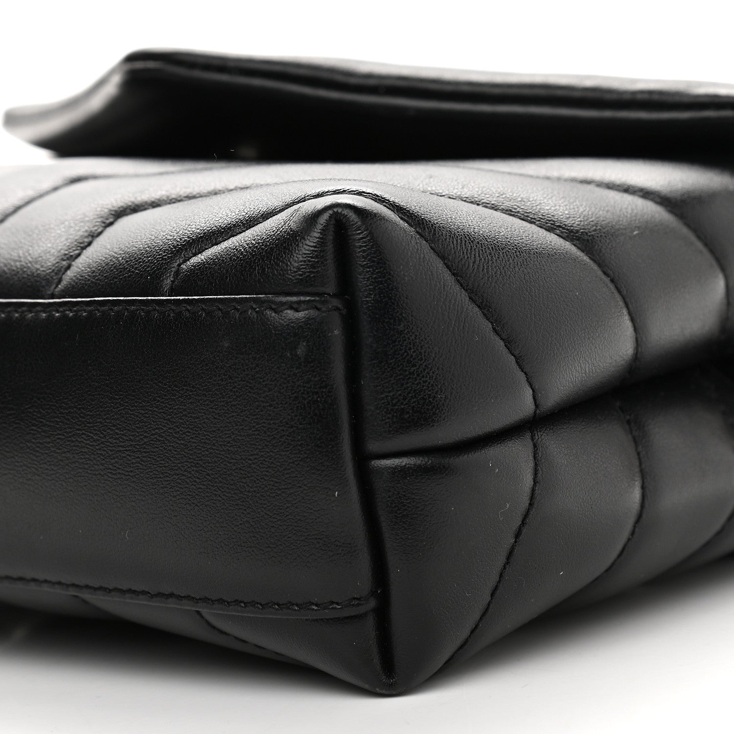 Saint Laurent Calfskin Y Quilted Monogram Toy Loulou Crossbody Bag Black 9 of 11