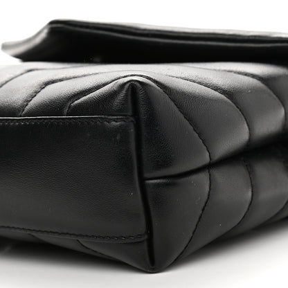 Saint Laurent Calfskin Y Quilted Monogram Toy Loulou Crossbody Bag Black 9 of 11