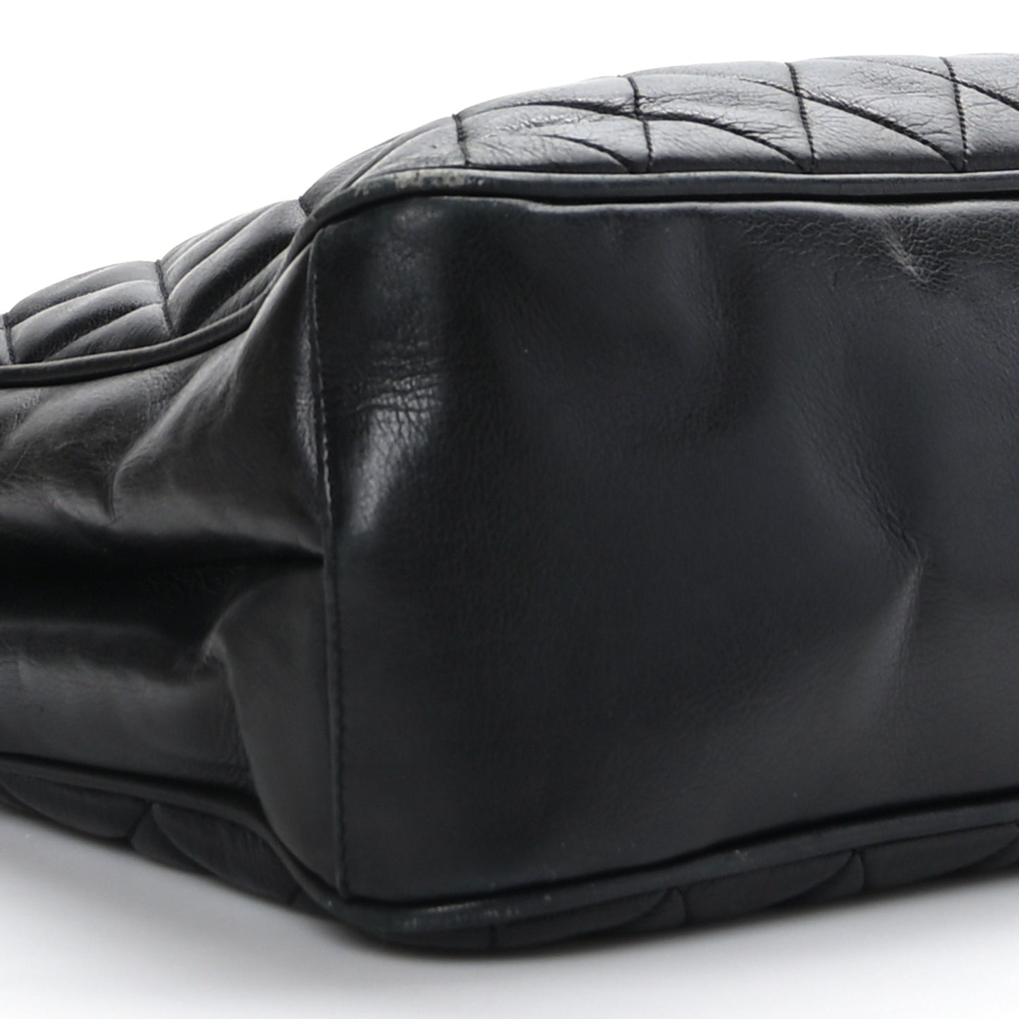 Lambskin Quilted Shoulder Bag Black