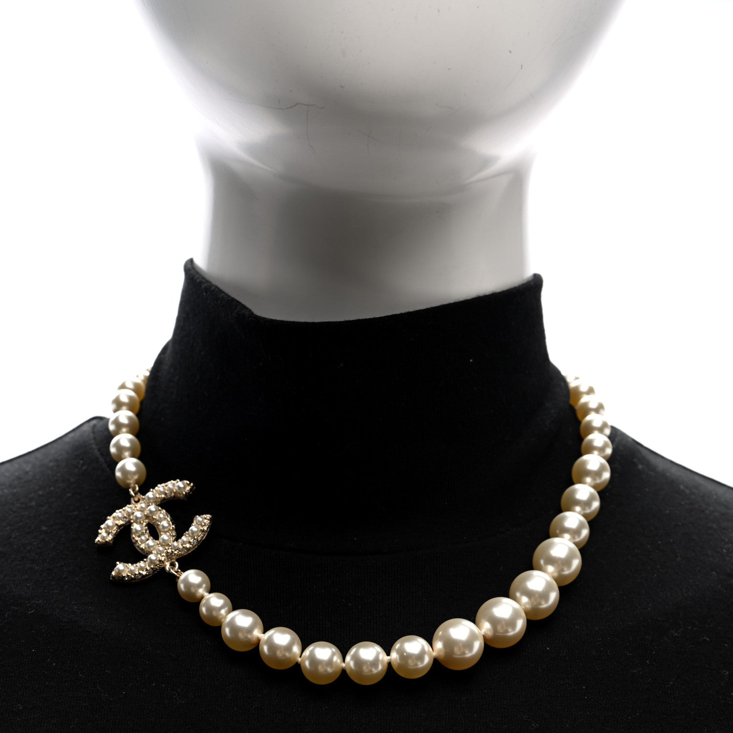 Chanel Pearl CC 100th Anniversary Necklace Light Gold 5 of 5