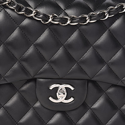 Chanel Lambskin Quilted Jumbo Double Flap Black 21 of 21