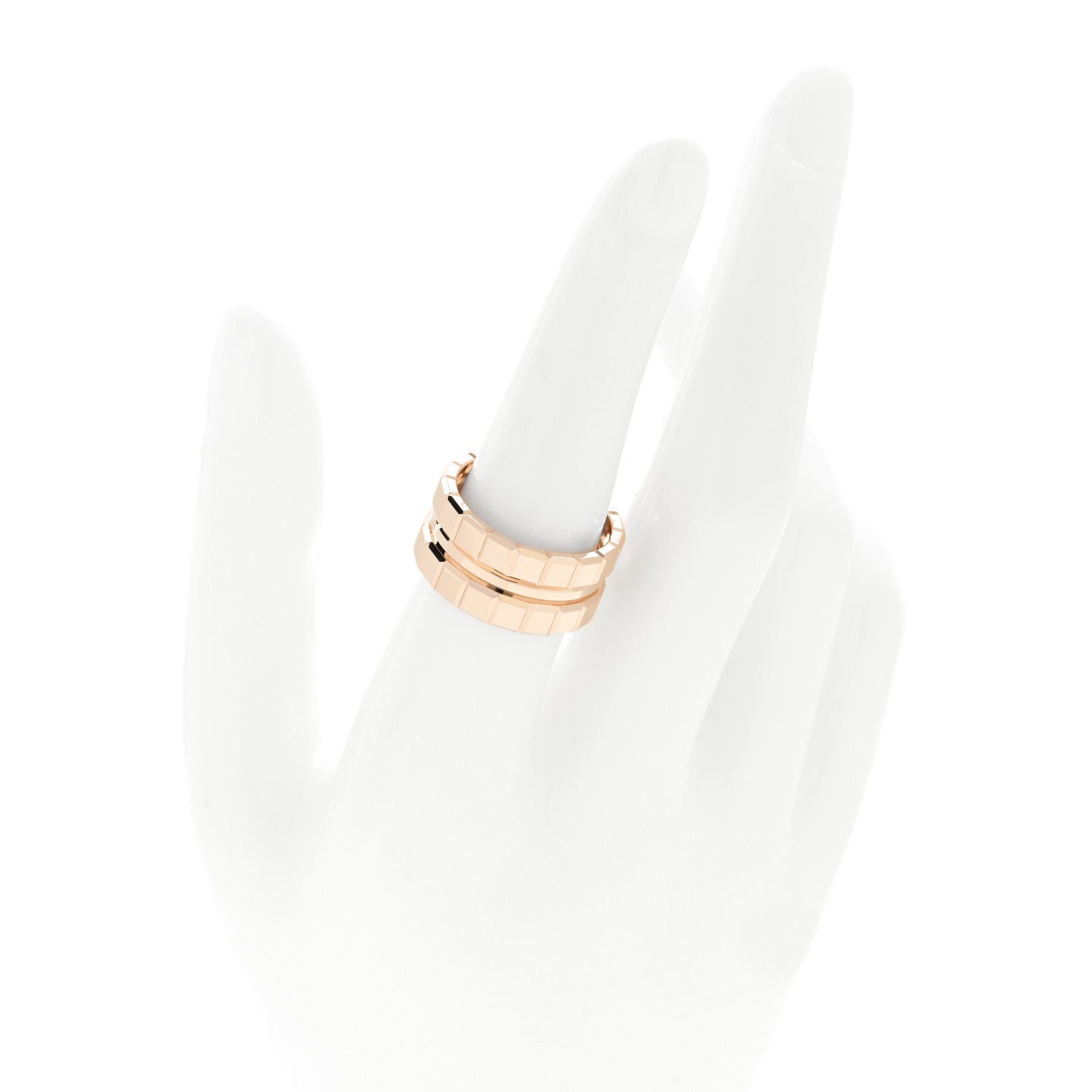 Chopard 18K Rose Gold Ice Wide 3 Band Ring 55 7.25 2 of 5