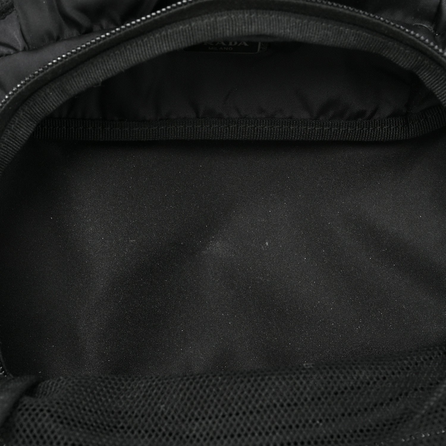 Prada Nylon Vela Saffiano Pouch Black 6 of 11