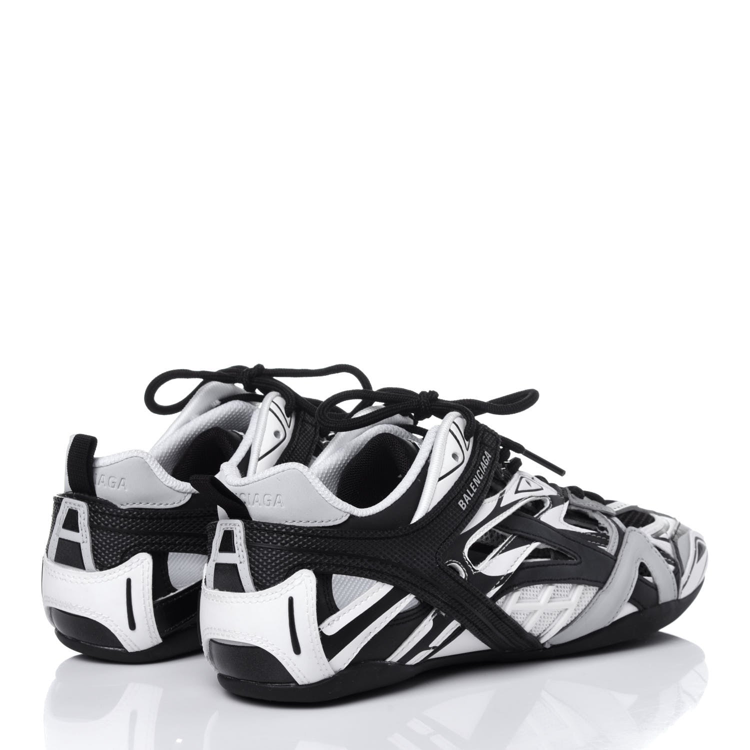 Balenciaga Mesh Rubber Womens Drive Sneakers 40 Light Grey Black 4 of 9