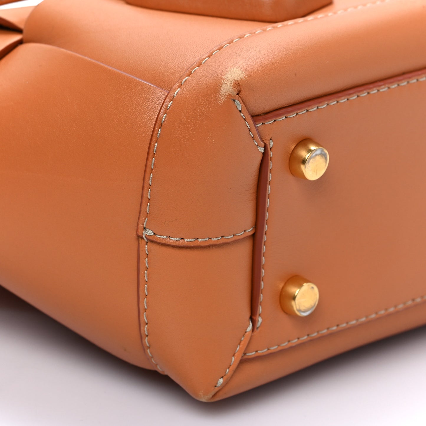 French Calfskin Maxi Intrecciato Mini Arco Clay