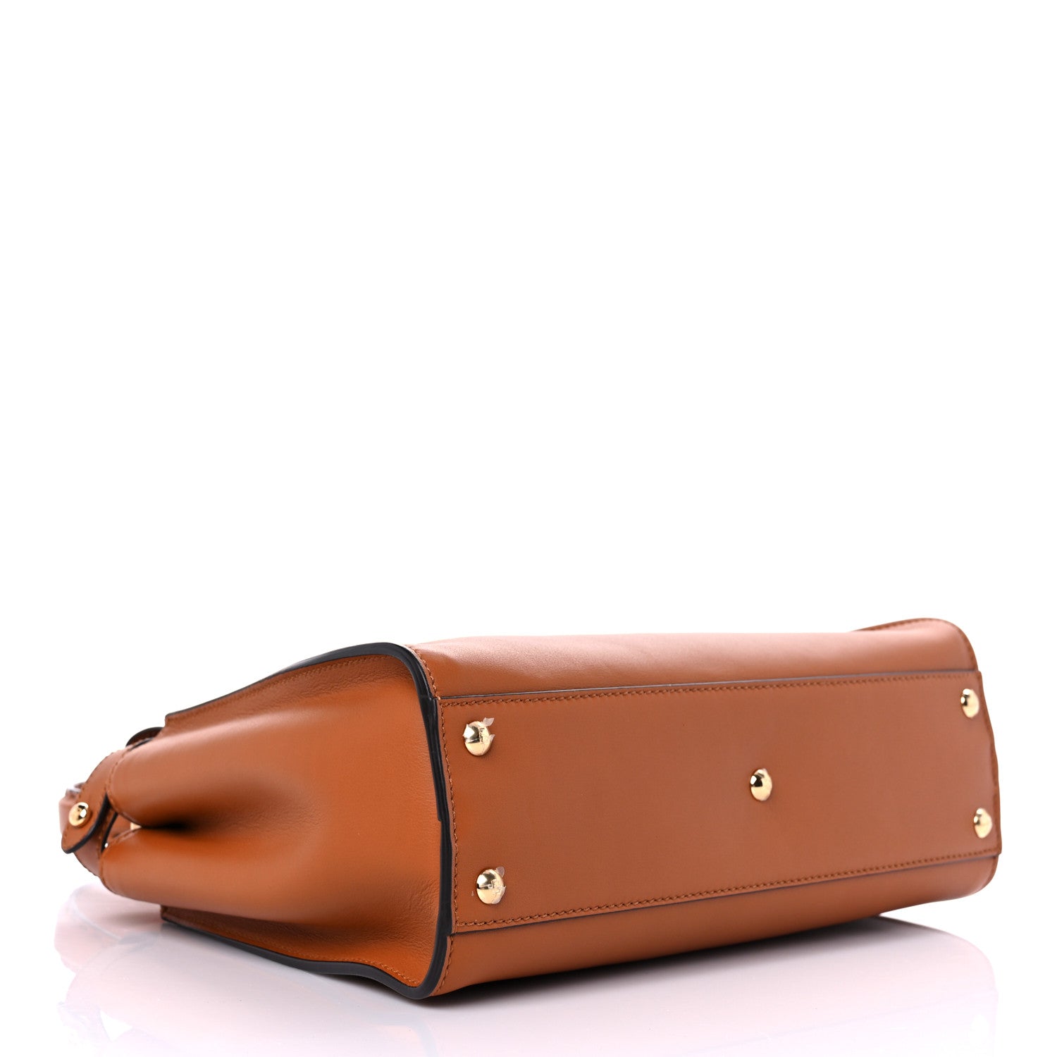 Fendi Vitello Seta Canvas FF Embroidered Medium Peekaboo Iconic Satchel Brandy Amazzonia 3 of 9